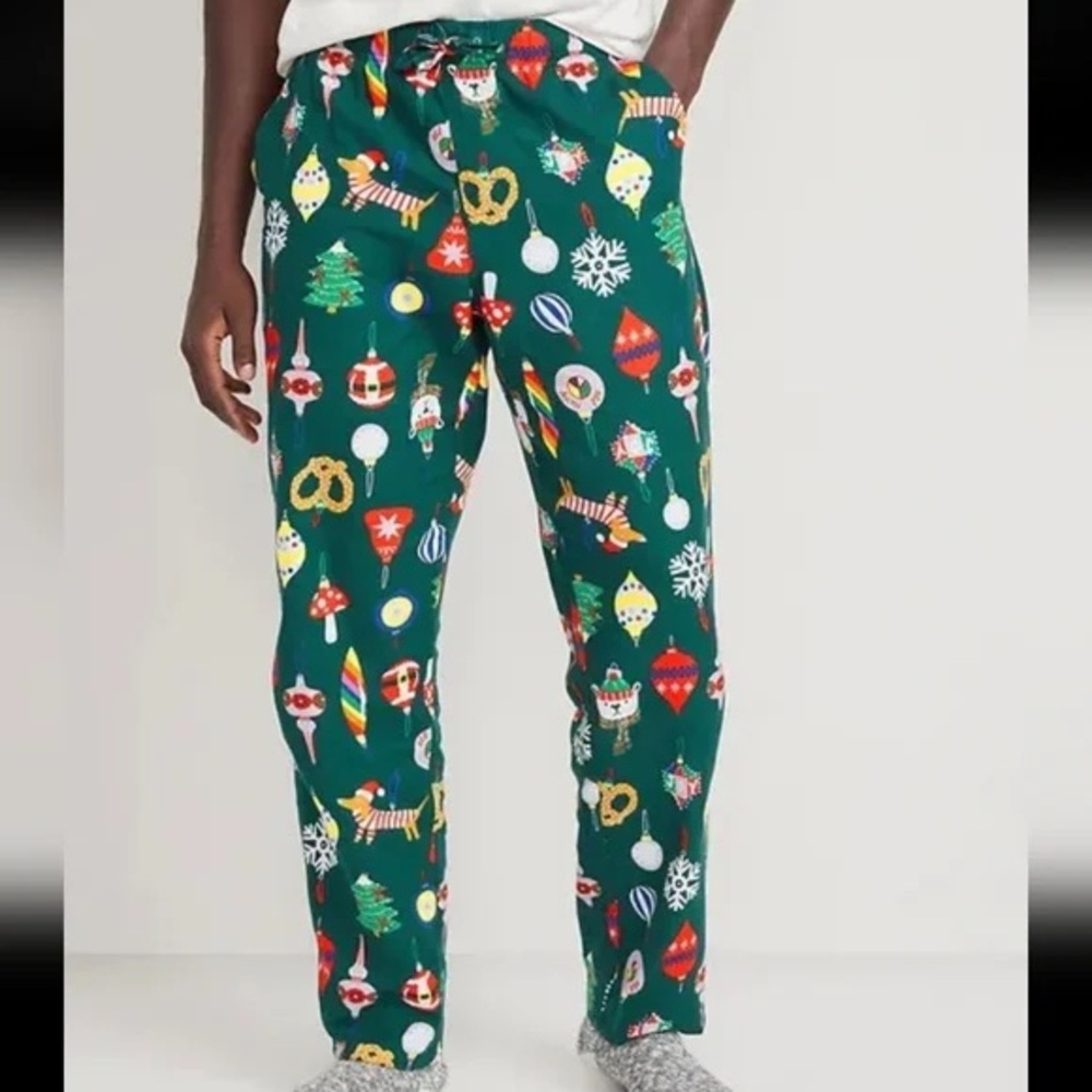 Old Navy Green Holiday Print Men's Joggers